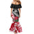 Custom New Zealand and England Rugby Family Matching Mermaid Dress and Hawaiian Shirt Silver Fern With Red Rose World Cup 2023 LT01 - Polynesian Pride