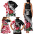 Custom New Zealand and England Rugby Family Matching Tank Maxi Dress and Hawaiian Shirt Silver Fern With Red Rose World Cup 2023 LT01 - Polynesian Pride