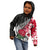 Custom New Zealand and England Rugby Kid Hoodie Silver Fern With Red Rose World Cup 2023 LT01 - Polynesian Pride