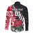 Custom New Zealand and England Rugby Long Sleeve Button Shirt Silver Fern With Red Rose World Cup 2023 LT01 - Polynesian Pride