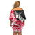 Custom New Zealand and England Rugby Off Shoulder Short Dress Silver Fern With Red Rose World Cup 2023 LT01 - Polynesian Pride