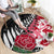 New Zealand and England Rugby Round Carpet Silver Fern With Red Rose World Cup 2023 LT01 - Polynesian Pride