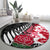 New Zealand and England Rugby Round Carpet Silver Fern With Red Rose World Cup 2023 LT01 - Polynesian Pride