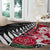 New Zealand and England Rugby Round Carpet Silver Fern With Red Rose World Cup 2023 LT01 - Polynesian Pride