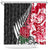 New Zealand and England Rugby Shower Curtain Silver Fern With Red Rose World Cup 2023 LT01 Art - Polynesian Pride