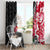 New Zealand and England Rugby Window Curtain Silver Fern With Red Rose World Cup 2023 LT01 - Polynesian Pride