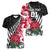 Custom New Zealand and England Rugby Women V Neck T Shirt Silver Fern With Red Rose World Cup 2023 LT01 - Polynesian Pride