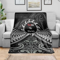 Toitu Te Tiriti Aotearoa Silver Fern Blanket New Zealand Maori Pattern LT01 - Polynesian Pride