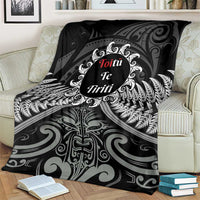 Toitu Te Tiriti Aotearoa Silver Fern Blanket New Zealand Maori Pattern LT01 - Polynesian Pride