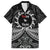 Personalised Toitu Te Tiriti Aotearoa Silver Fern Family Matching Off The Shoulder Long Sleeve Dress and Hawaiian Shirt New Zealand Maori Pattern