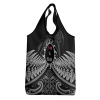 Toitu Te Tiriti Aotearoa Silver Fern Grocery Bag New Zealand Maori Pattern LT01 - Polynesian Pride