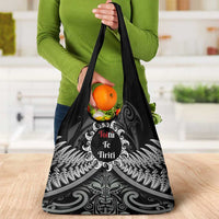 Toitu Te Tiriti Aotearoa Silver Fern Grocery Bag New Zealand Maori Pattern LT01 - Polynesian Pride