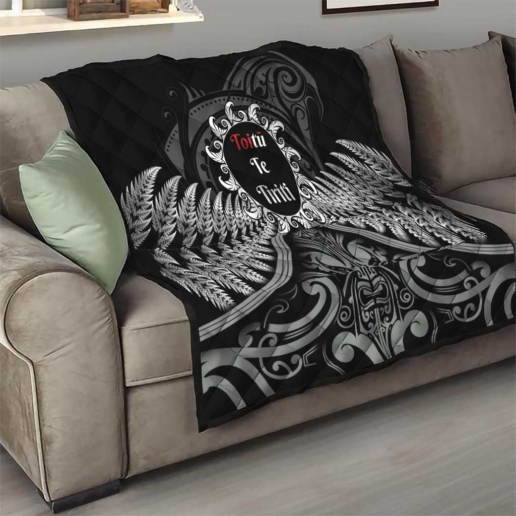 Toitu Te Tiriti Aotearoa Silver Fern Quilt New Zealand Maori Pattern
