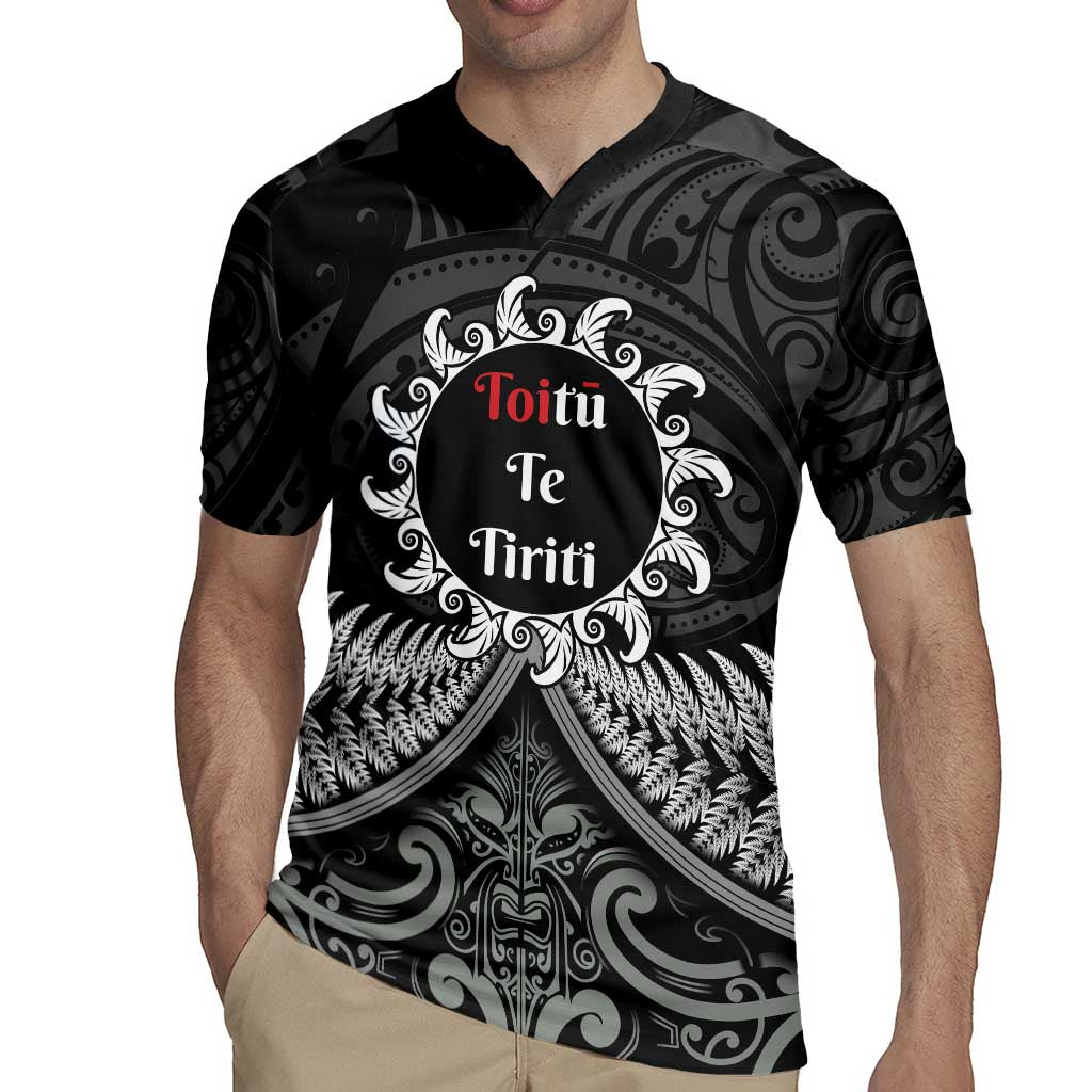 Personalised Toitu Te Tiriti Aotearoa Silver Fern Rugby Jersey New Zealand Maori Pattern