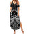 Personalised Toitu Te Tiriti Aotearoa Silver Fern Summer Maxi Dress New Zealand Maori Pattern