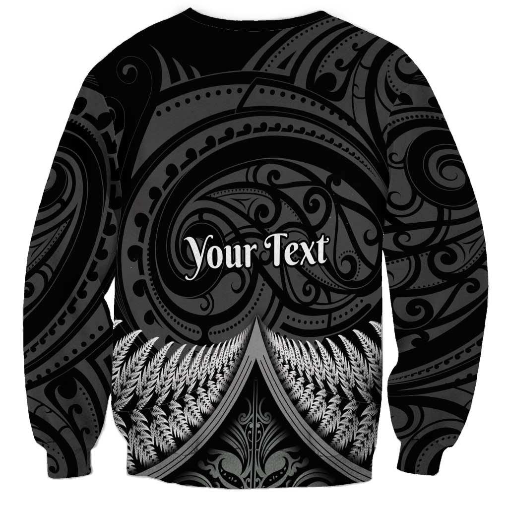 Personalised Toitu Te Tiriti Aotearoa Silver Fern Sweatshirt New Zealand Maori Pattern LT01 - Polynesian Pride