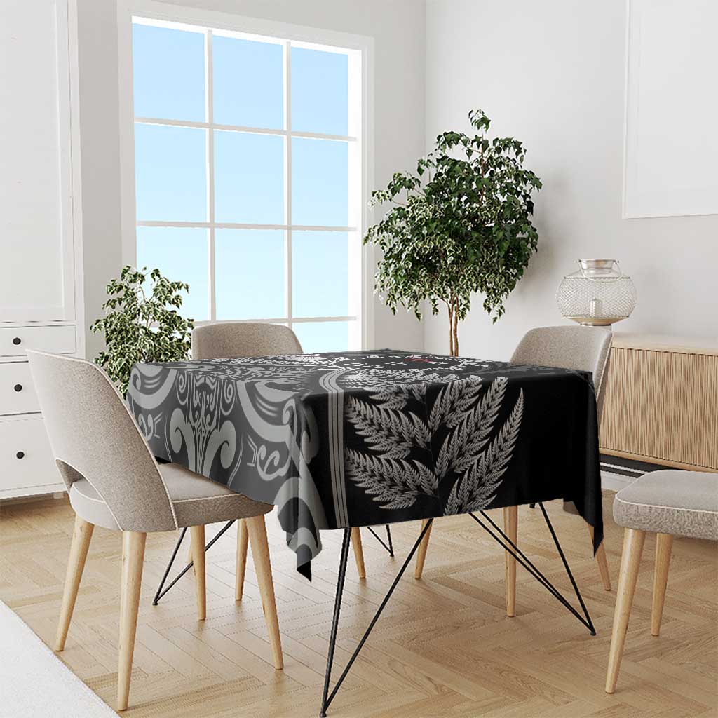 Toitu Te Tiriti Aotearoa Silver Fern Tablecloth New Zealand Maori Pattern LT01 - Polynesian Pride