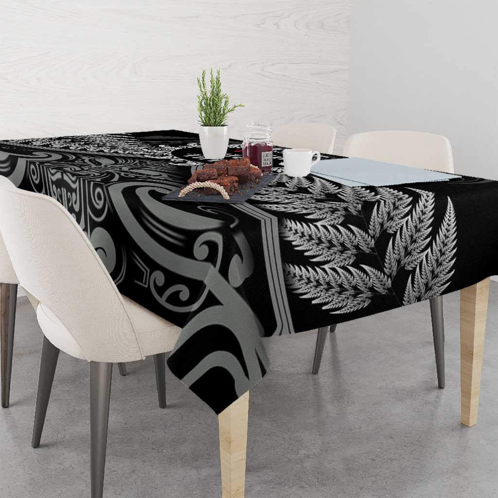 Toitu Te Tiriti Aotearoa Silver Fern Tablecloth New Zealand Maori Pattern LT01 - Polynesian Pride