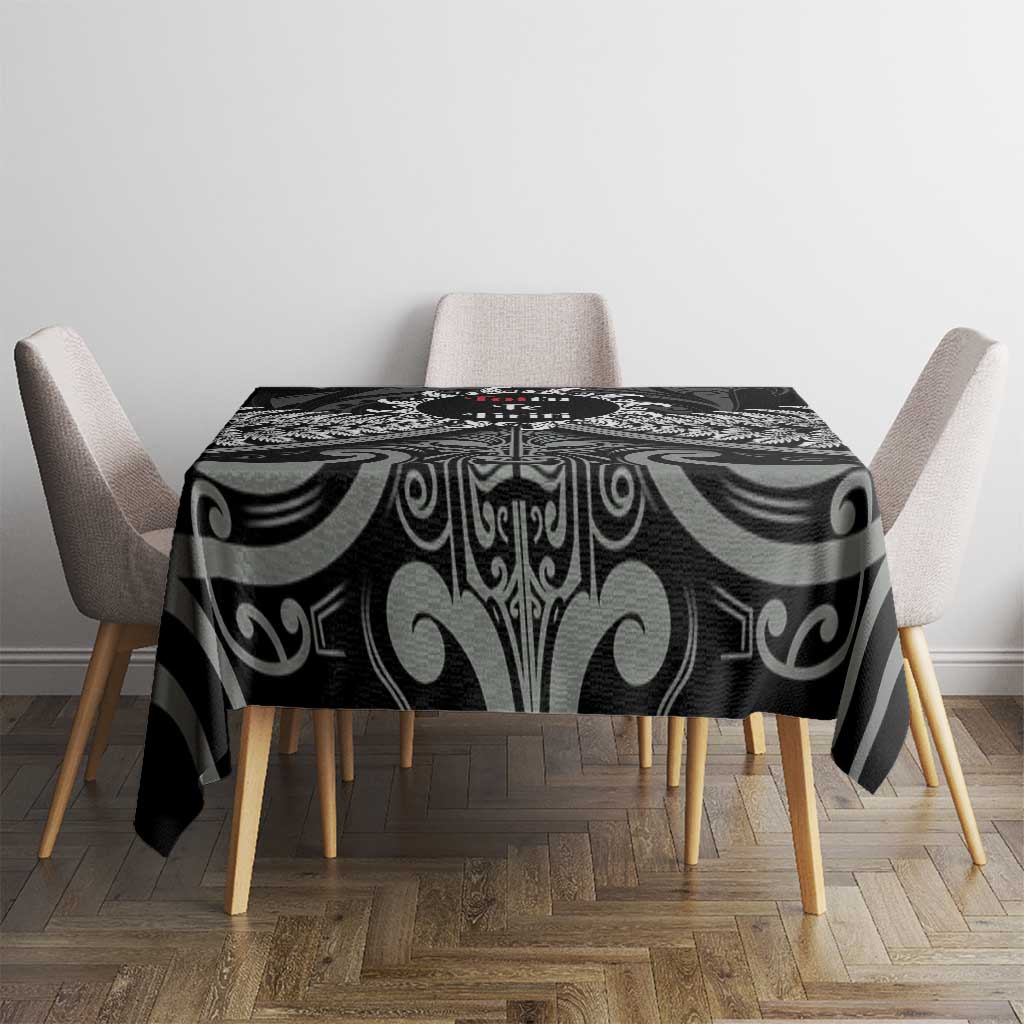 Toitu Te Tiriti Aotearoa Silver Fern Tablecloth New Zealand Maori Pattern LT01 - Polynesian Pride