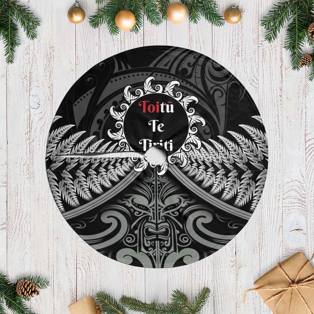 Toitu Te Tiriti Aotearoa Silver Fern Tree Skirt Maori Pattern