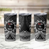 Toitu Te Tiriti Aotearoa Silver Fern Tumbler Cup Maori Pattern LT01 - Polynesian Pride