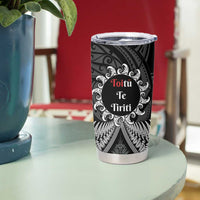 Toitu Te Tiriti Aotearoa Silver Fern Tumbler Cup Maori Pattern LT01 - Polynesian Pride