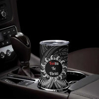 Toitu Te Tiriti Aotearoa Silver Fern Tumbler Cup Maori Pattern LT01 - Polynesian Pride