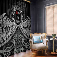 Toitu Te Tiriti Aotearoa Silver Fern Window Curtain New Zealand Maori Pattern LT01 - Polynesian Pride