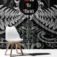 Toitu Te Tiriti Aotearoa Silver Fern Window Curtain New Zealand Maori Pattern LT01 - Polynesian Pride