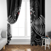 Toitu Te Tiriti Aotearoa Silver Fern Window Curtain New Zealand Maori Pattern LT01 - Polynesian Pride