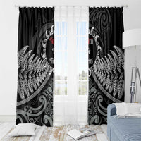 Toitu Te Tiriti Aotearoa Silver Fern Window Curtain New Zealand Maori Pattern LT01 - Polynesian Pride