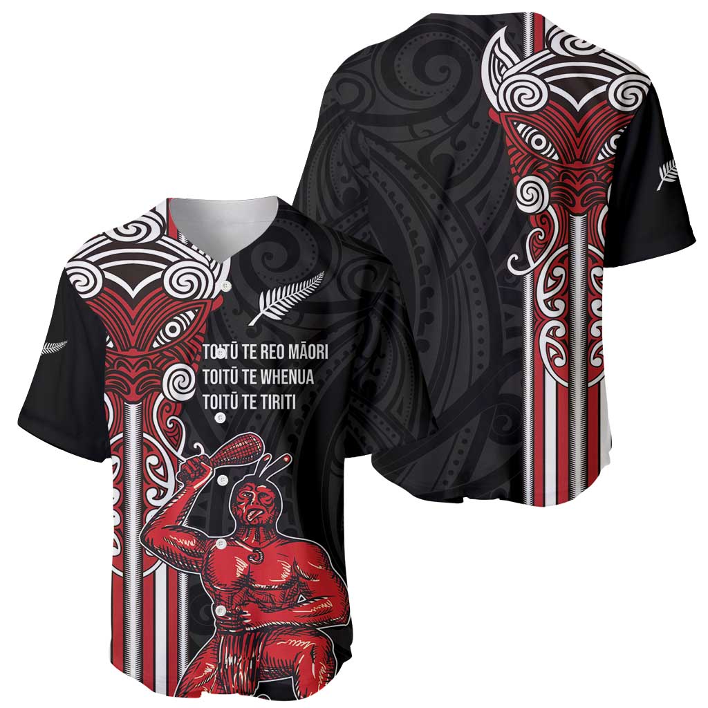 Toitu Te Reo Maori Toitu Te Whenua Toitu Te Tiriti Baseball Jersey Maori Warrior New Zealand