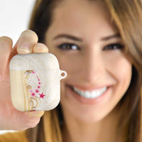 Beige Frangipani Sea Shell AirPods Case Starfish Polynesian Pattern LT01 - Polynesian Pride