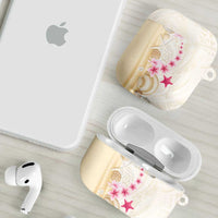 Beige Frangipani Sea Shell AirPods Case Starfish Polynesian Pattern LT01 - Polynesian Pride