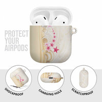 Beige Frangipani Sea Shell AirPods Case Starfish Polynesian Pattern LT01 - Polynesian Pride