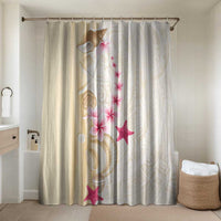 Beige Frangipani Sea Shell Bathroom Set Starfish Polynesian Pattern - Polynesian Pride