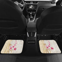 Beige Frangipani Sea Shell Car Mats Starfish Polynesian Pattern LT01 Set 2pcs - Back Beige - Polynesian Pride