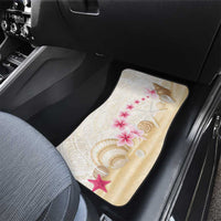 Beige Frangipani Sea Shell Car Mats Starfish Polynesian Pattern LT01 - Polynesian Pride