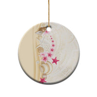 Beige Frangipani Sea Shell Ceramic Ornament Starfish Polynesian Pattern LT01 - Polynesian Pride