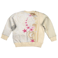 Beige Frangipani Sea Shell Kid Ugly Christmas Sweater Starfish Polynesian Pattern LT01 - Polynesian Pride