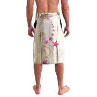 Beige Frangipani Sea Shell Lavalava Starfish Polynesian Pattern - Polynesian Pride