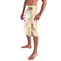 Beige Frangipani Sea Shell Lavalava Starfish Polynesian Pattern - Polynesian Pride