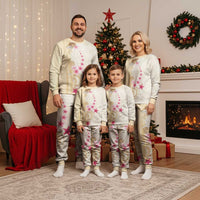 Beige Frangipani Sea Shell Christmas Pajama Set Starfish Polynesian Pattern LT01 - Polynesian Pride