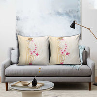 Beige Frangipani Sea Shell Pillow Cover Starfish Polynesian Pattern - Polynesian Pride