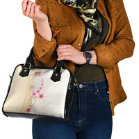 Beige Frangipani Sea Shell Shoulder Handbag Starfish Polynesian Pattern LT01 - Polynesian Pride