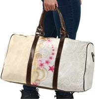 Beige Frangipani Sea Shell Travel Bag Starfish Polynesian Pattern LT01 - Polynesian Pride