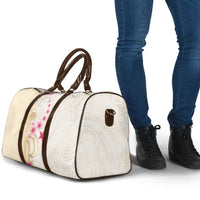 Beige Frangipani Sea Shell Travel Bag Starfish Polynesian Pattern LT01 - Polynesian Pride
