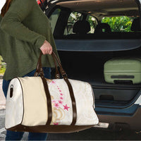 Beige Frangipani Sea Shell Travel Bag Starfish Polynesian Pattern LT01 - Polynesian Pride