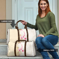 Beige Frangipani Sea Shell Travel Bag Starfish Polynesian Pattern LT01 - Polynesian Pride