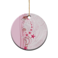 Pink Plumeria Sea Shell Ceramic Ornament Starfish Polynesian Pattern LT01 - Polynesian Pride